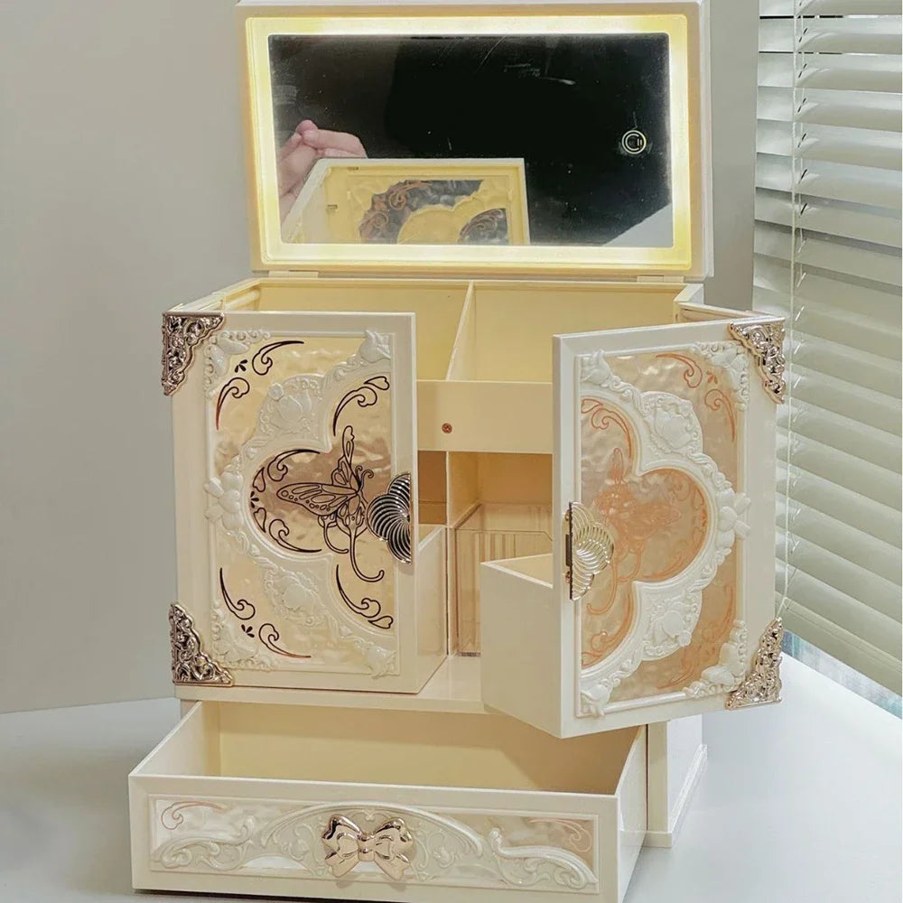Zorivo™️ Luxury Jewelry Organizer with LED Mirror ⭐