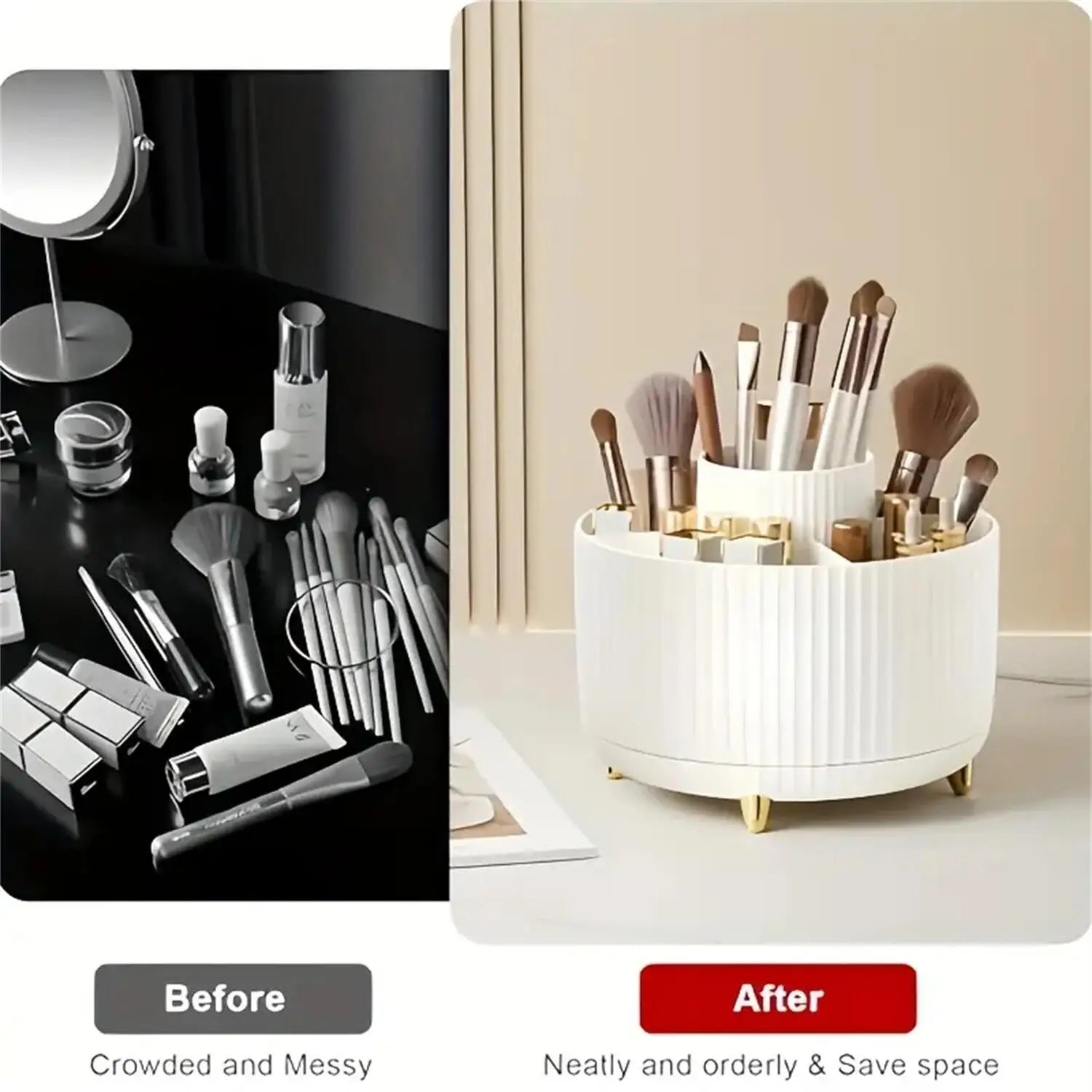 Zorivo™️ 360° Rotating Makeup Organizer