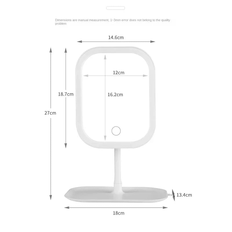 Luxury LED Vanity Makeup Mirror | 3 Light Modes & Touch Control